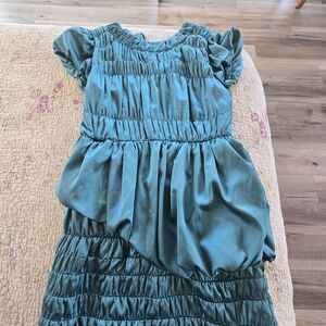Burberry Teal Womens Vintage Formal Dress